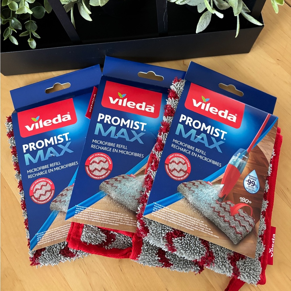Bundle Vileda ProMist MAX Microfibre Mop Refill x3